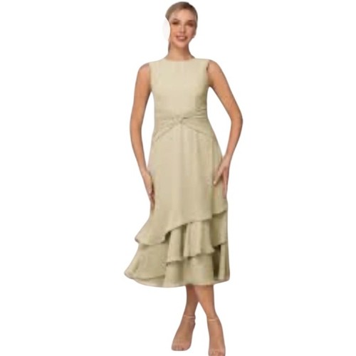 Stacees nwt champagne chiffon - champagne,