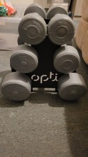 dumbell rack with weights OPTI