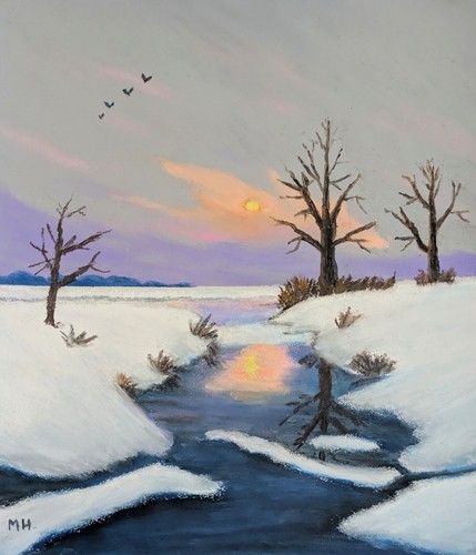 Original oil pastel - oil,