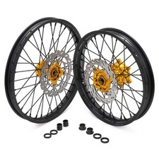 21"/19" CNC Spoked Wheel Brake Disks Kit For Suzuki RM-Z 250 07-22 RMZ 450 05-22