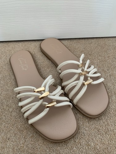 New look white gold sandals - look, &