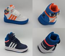 Kids ADIDAS Hoops Mid Trainers Ankle Hi New Toddlers Strap shoes Sale Size 3-9.5