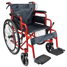 20" Lightweight Folding Wheelchair Self Propelled Transit Attendant Brake