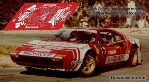 Decals ferrari 308 gtb tour - decals,