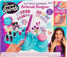 Shimmer n Sparkle Glitter & Shimmer Airbrush Nail Design Studio Set Brand New