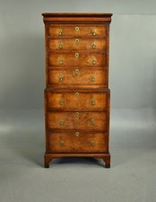 Antique walnut chest on chest