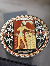 Vintage Enamel Brass Wall