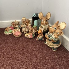 Bundle 12 Vintage PenDelfin Rabbit Figures - Stonecraft Bunnies - Paint Wear