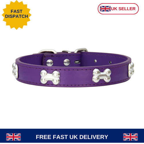 Leather dog collar adjustable - collar,
