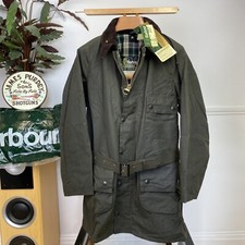 Barbour BNWT 80s Deadstock A98 Solway Zipper Wax Jacket C42 2 Two Crest Vintage