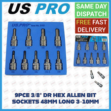 US PRO Tools 9PC 3/8" DR Hex