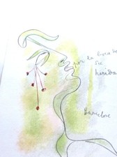 Blood And Gold Profile By Jean Cocteau: - Original Signed Lithograph Dated 1965