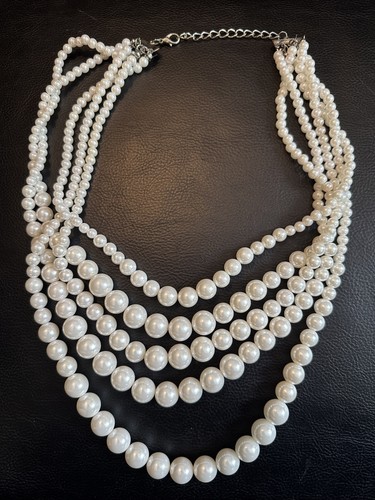 Strand graduated faux - 5, pearl