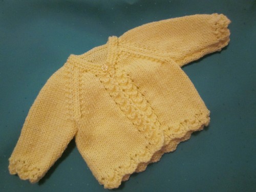 Lemon hand knitted baby - 14",