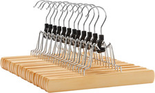 SONGMICS 12 Pcs Wooden Trouser