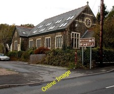 Photo 6x4 Left for Parc Tondu A white arrow on the brown sign points away c2014