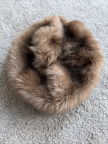 Vintage fur hat made - by,