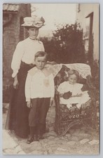 Rppc edwardian mother children - mother,