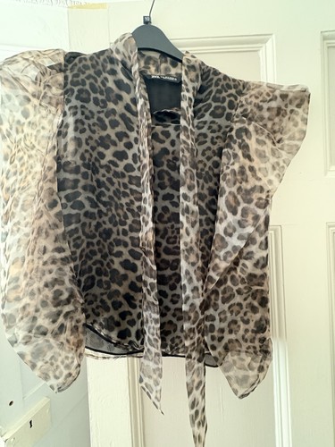 Zara leopard pussy bow - leopard,