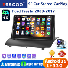 9" Android 15 Car Stereo Apple Carplay 32G For Ford Fiesta 2009-2017 with Camera