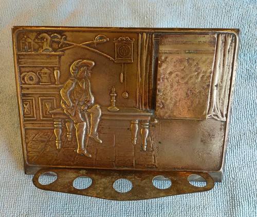 Antique brass pipe rack - antique, &