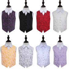 Boys waistcoat woven floral - woven,