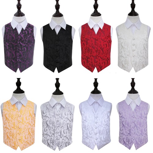 Boys waistcoat woven floral - waistcoat,
