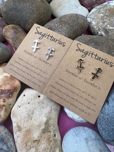 Zodiac stud earrings - stud,