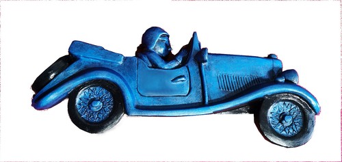 Vintage car wall ornament - , blue