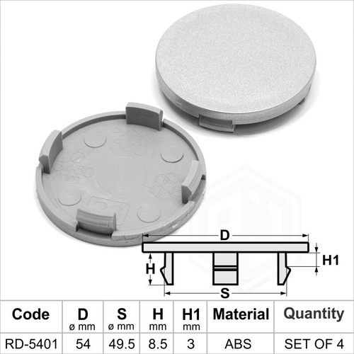 Alloy wheel center caps - 4x,