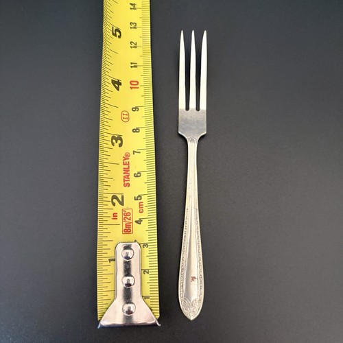 Silver plate cake fork ornate - silver,