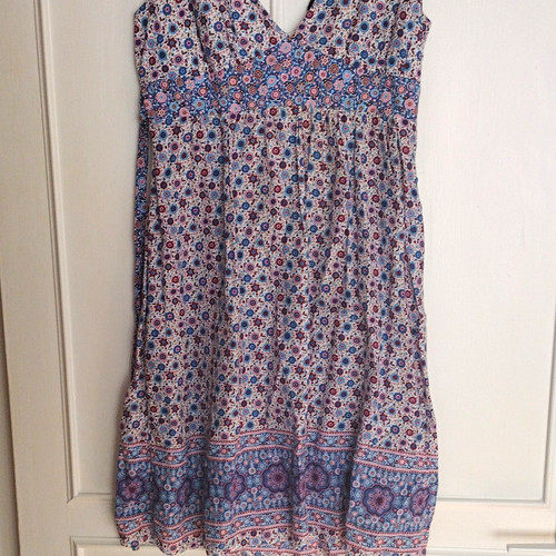 Women white blue - blue, red