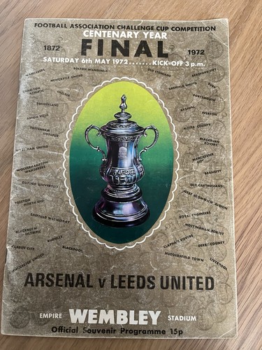 Cup final programme 1972 - fa,