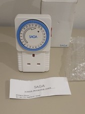 24 Hour Electric Mains Plug In Timer Switch Time Clock Socket UK 3 Pin Adapter