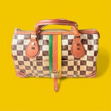 Leather LAMB Pattern Handbag