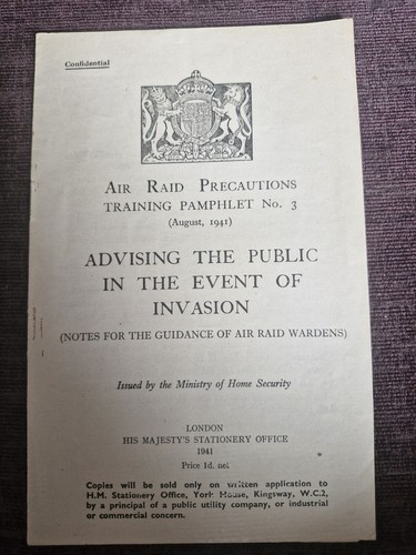 Air raid precautions training - air,