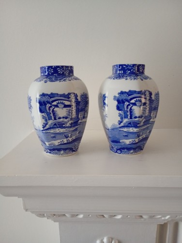 Spode blue italian - blue, hexagonal
