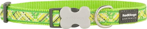 Dog collar flanno lime - dog,