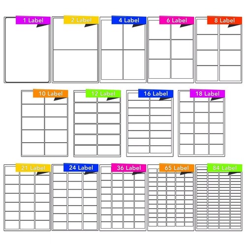 Address labels white sheets - address,