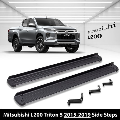 Black running board side - black, steps