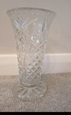Lead Crystal Cut Glass Vase.