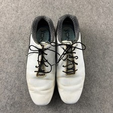 FootJoy DNA 2.0 Golf Shoes Size UK 9 White Black Spiked  EU 43 US 10