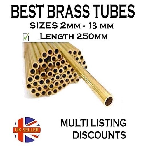 Brass tube pipe 250mm - brass, /