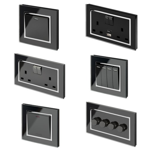 Retrotouch black glass - black, ct