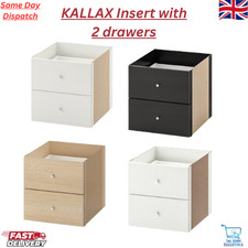 IKEA KALLAX Cube Shelf Insert – 2-Drawer Storage Box for Home or Office 33x33cm