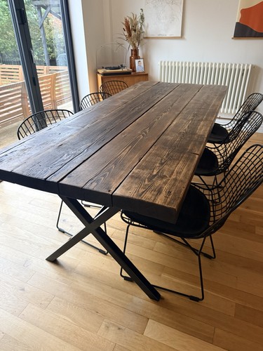 Reclaimed wood dining table - reclaimed,