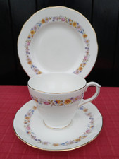 Vintage Duchess Fine Bone China Tea Trio Cup Saucer Side Plate Meadowsweet VGC