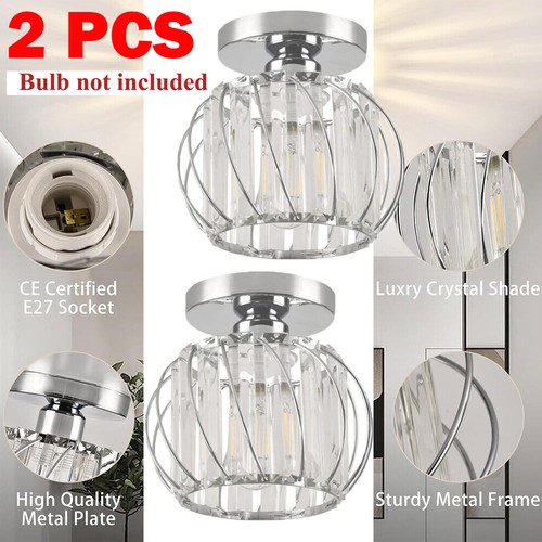 2pk crystal ceiling light - crystal,