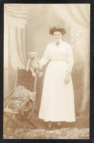 Postcard antique teddy bear - antique,