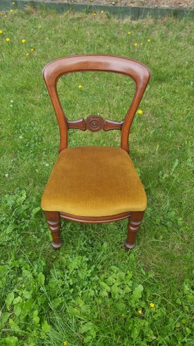 Victorian balloon back chair - victorian,